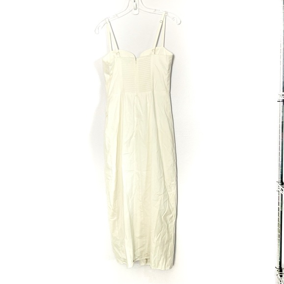 Reformation White Alfred Draped Stretch Midi Dress - 8 - Picture 3 of 7